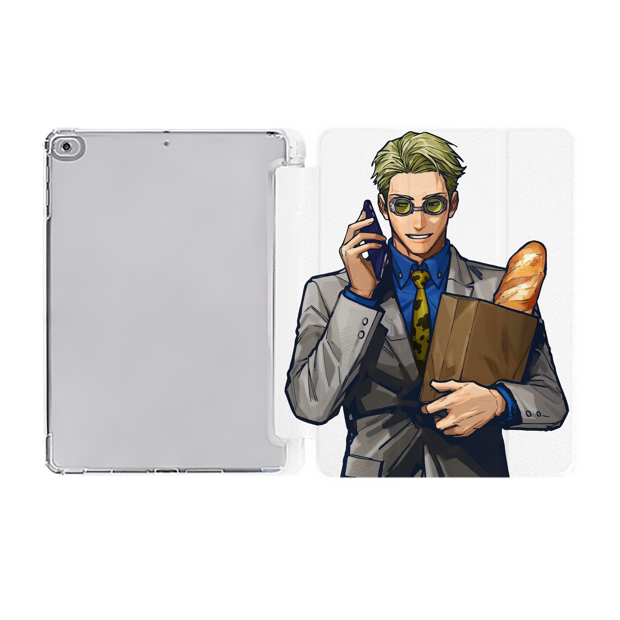 （画像用） 呪術廻戦 Jujutsu Kaisen IPad ケース ペン収納付き 三つ折りスタンド PUレザー×シリコン 対応機種9.5/10.5/10.9インチ